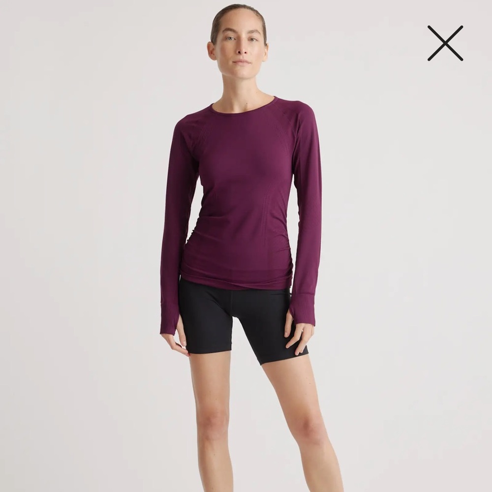 Quince seamless ruched long sleeve top